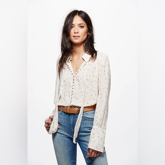 Free People Modern Muse Floral Blouse - Picture 1 of 11